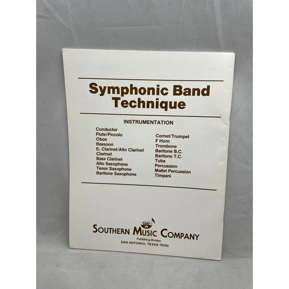 Symphonic Band Technique Cornet Trumpet Music Book Southern Music Co B354CR/TPT
